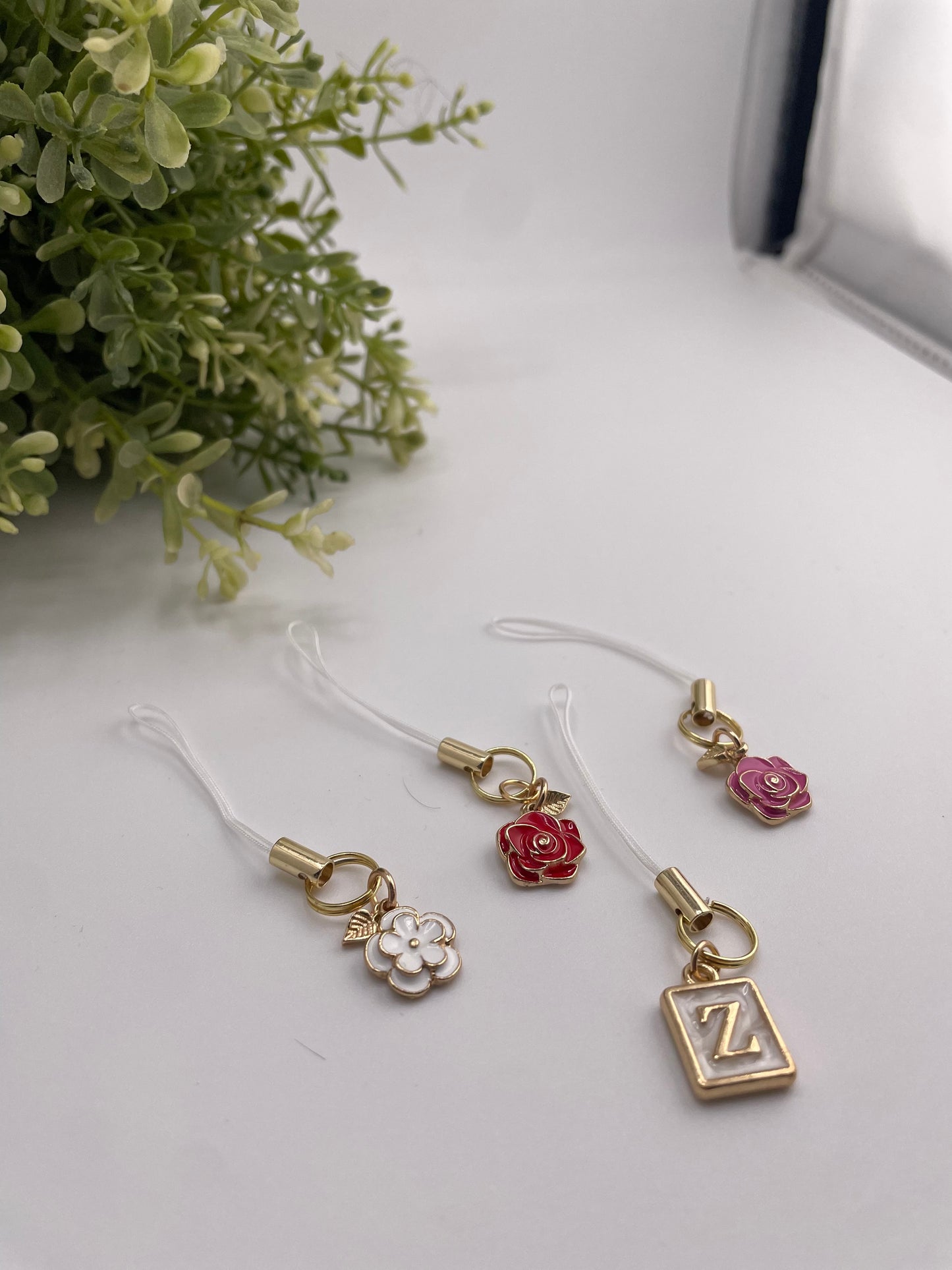 Gold Initial Phone Charm
