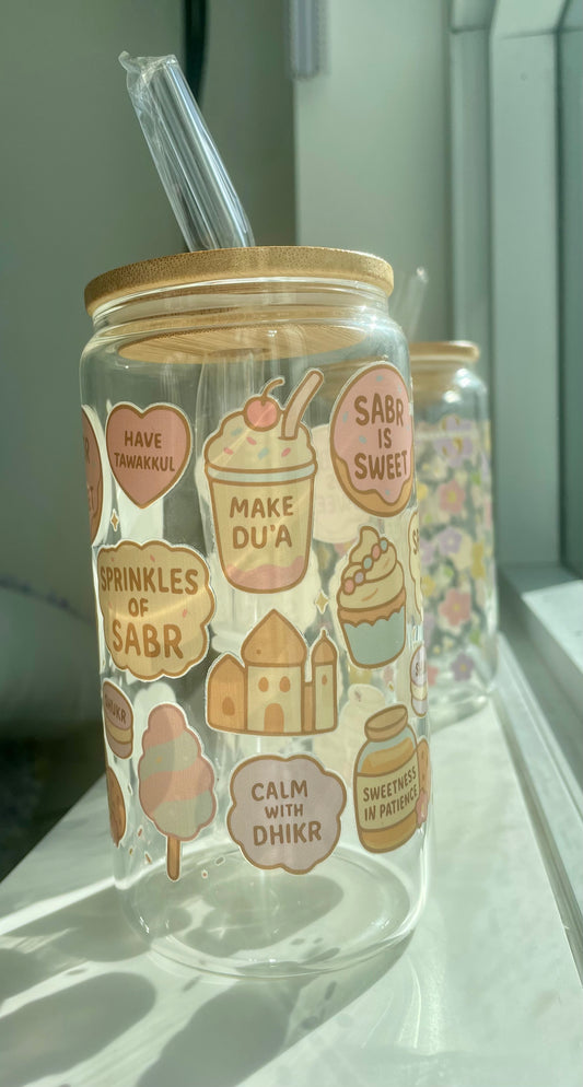 Sabr is Sweet! Glass Tumbler |16 oz