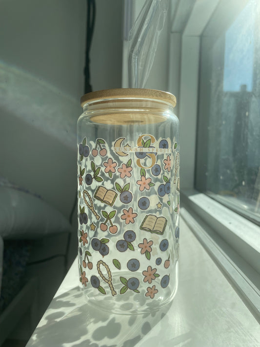 Serenity Sips Glass Tumbler | 16 oz