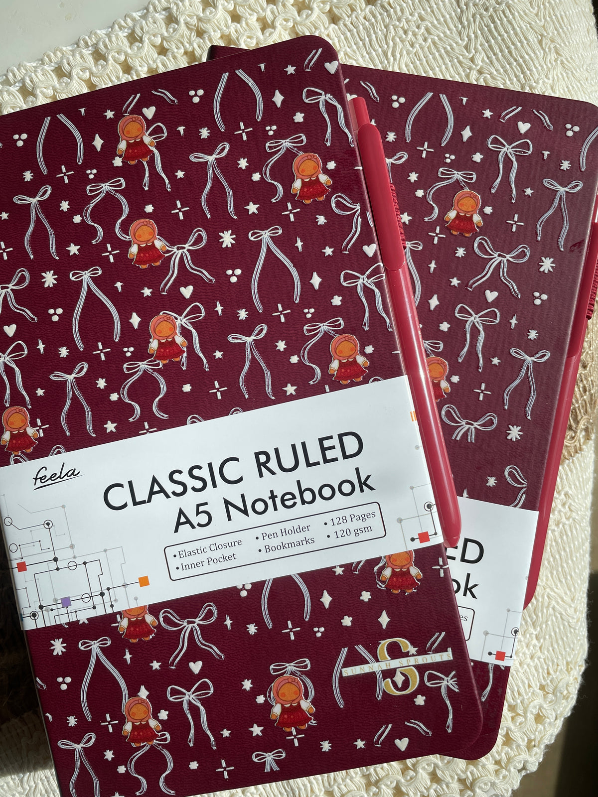 Hijabi Diaries | A5 Leather Notebook with Pen