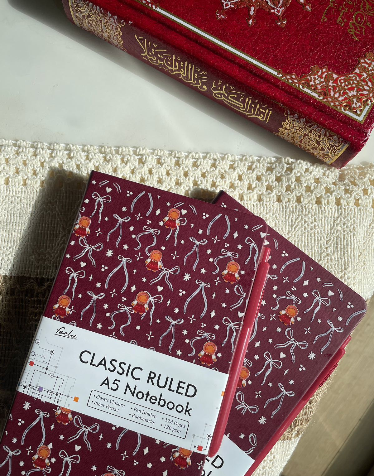 Hijabi Diaries | A5 Leather Notebook with Pen
