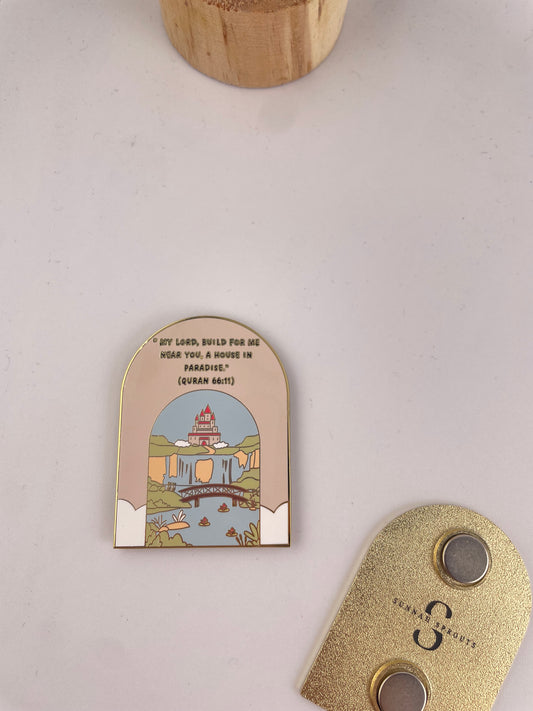 House In Paradise Enamel Premium Magnet
