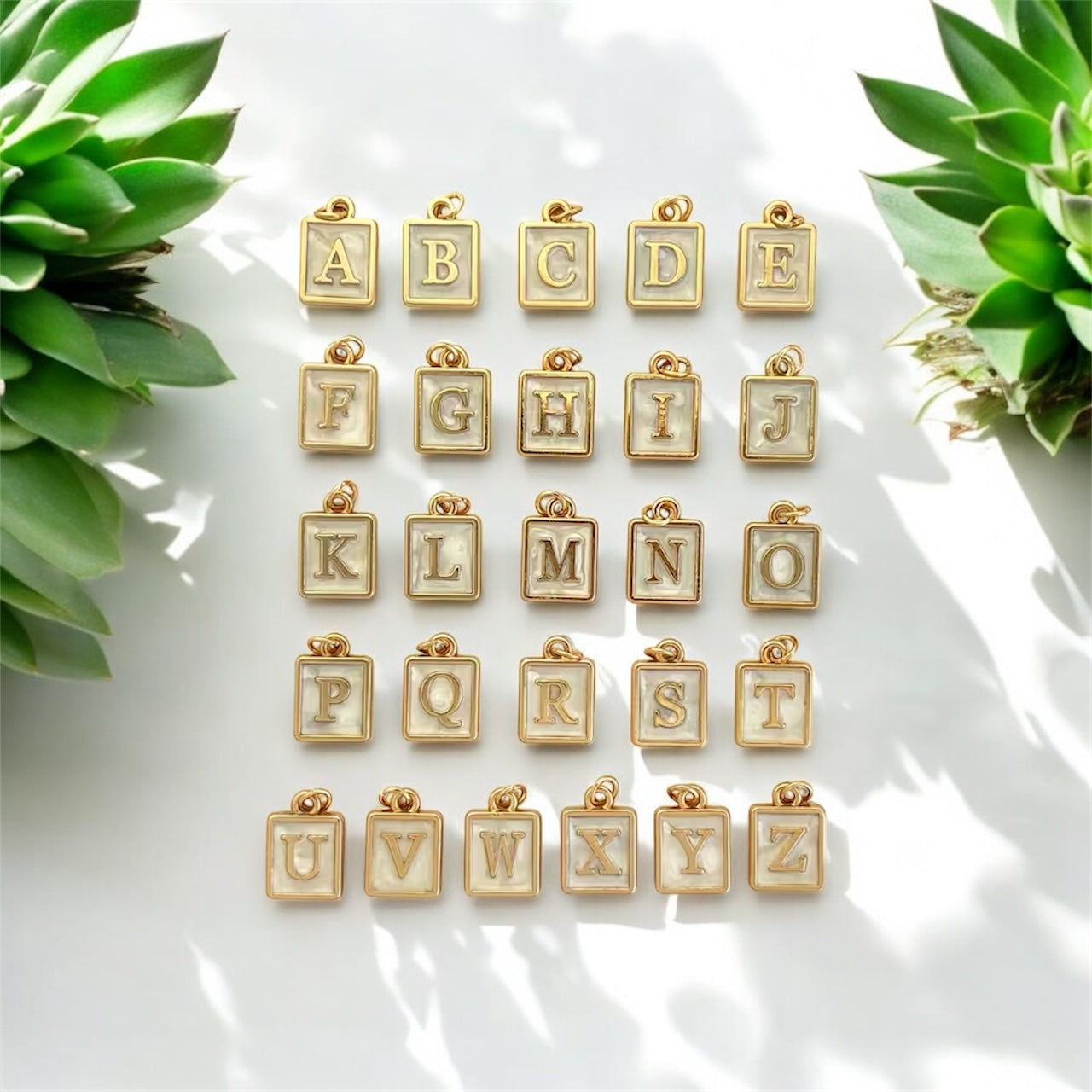 Gold Initial Phone Charm