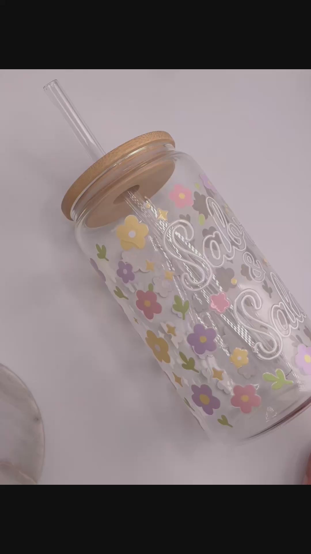 Sabr & Salah Glass Tumbler |16 oz